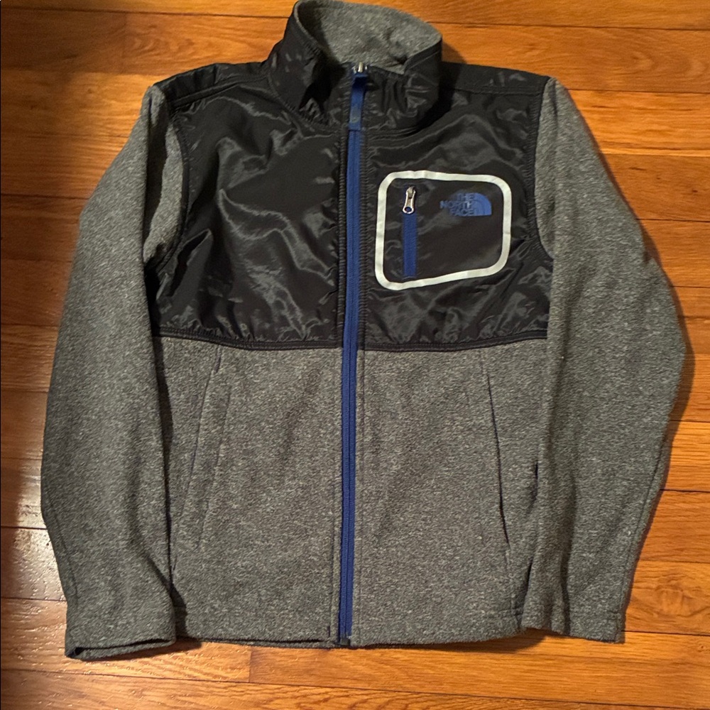 Available The North Face Gray and Black Performance Jacket kids jacket boys